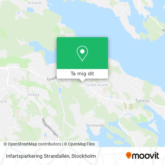 Infartsparkering Strandallén karta