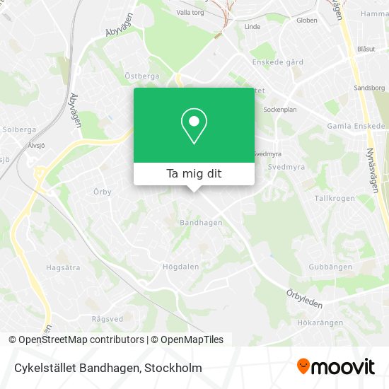 Cykelstället Bandhagen karta
