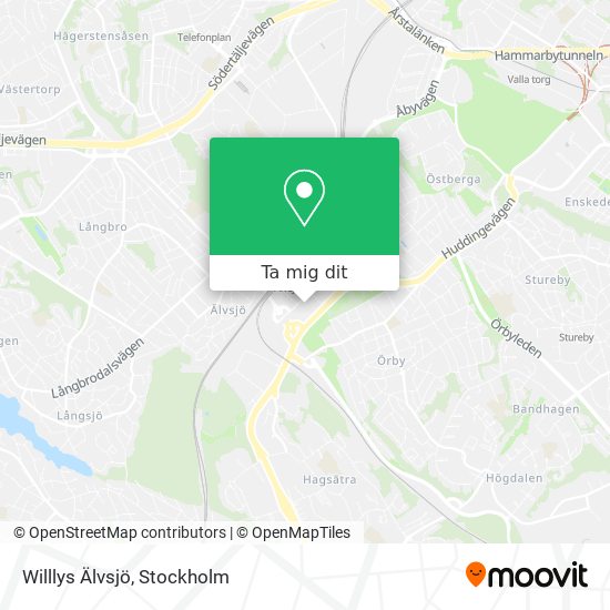 Willlys Älvsjö karta