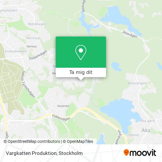 Vargkatten Produktion karta