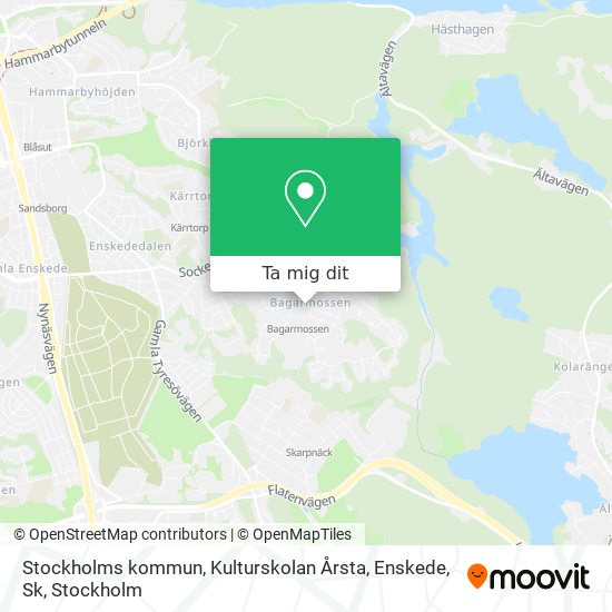 Stockholms kommun, Kulturskolan Årsta, Enskede, Sk karta