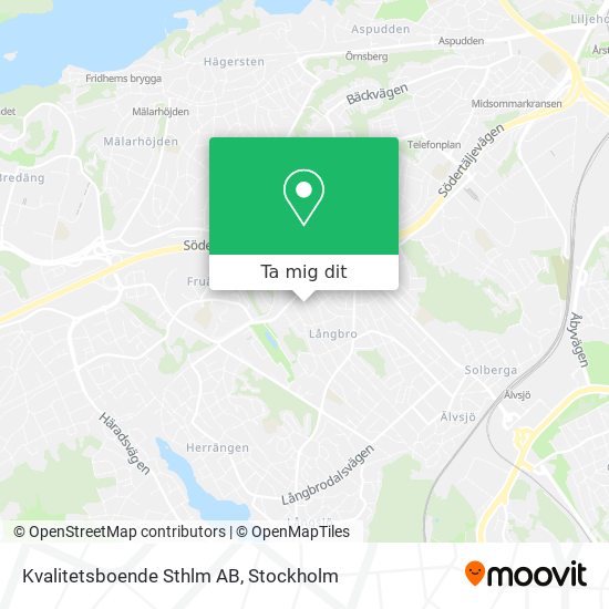 Kvalitetsboende Sthlm AB karta