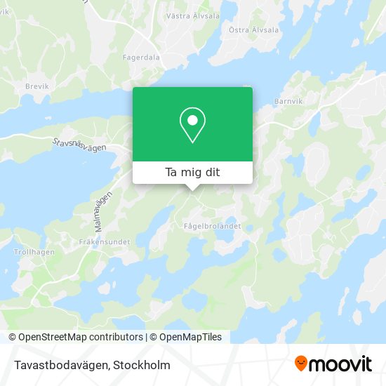 Tavastbodavägen karta