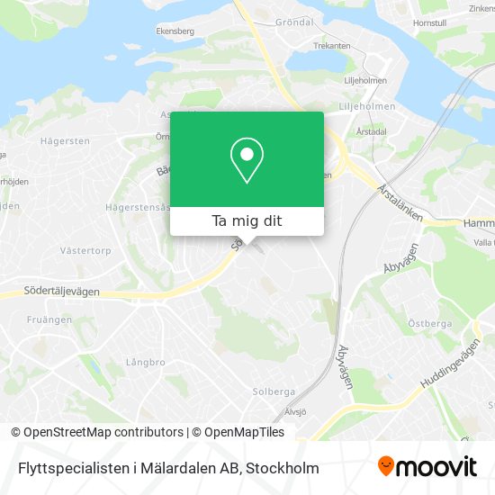 Flyttspecialisten i Mälardalen AB karta