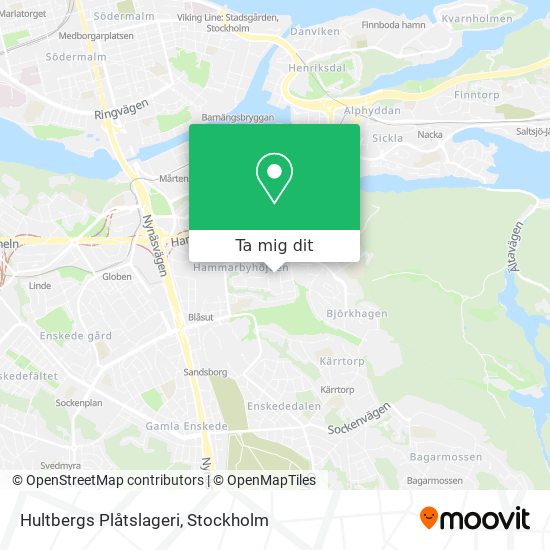 Hultbergs Plåtslageri karta