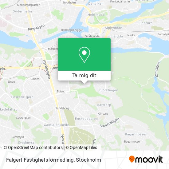 Falgert Fastighetsförmedling karta