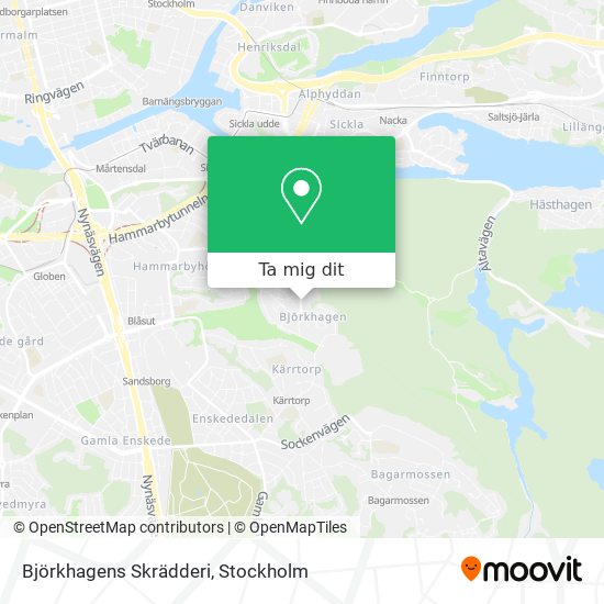 Björkhagens Skrädderi karta