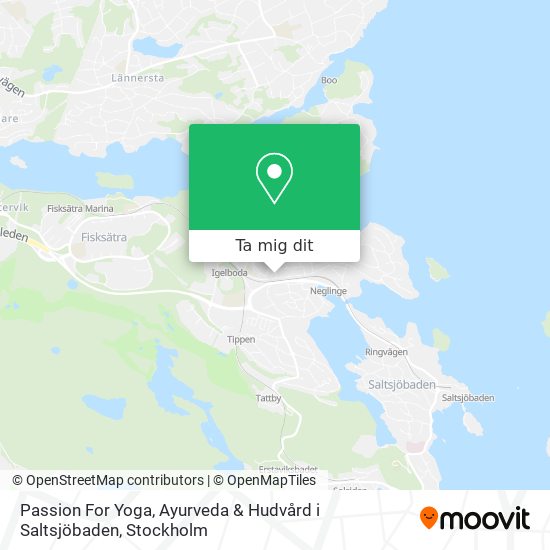 Passion For Yoga, Ayurveda & Hudvård i Saltsjöbaden karta