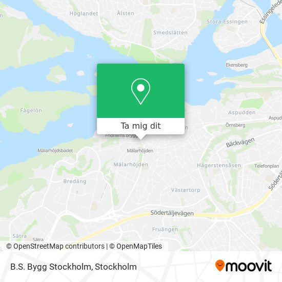 B.S. Bygg Stockholm karta