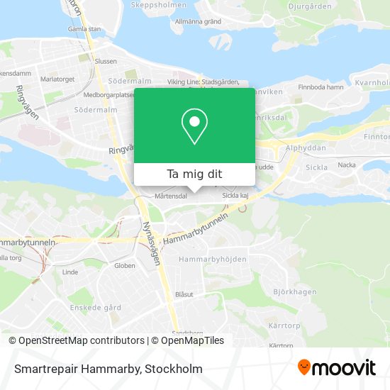 Smartrepair Hammarby karta