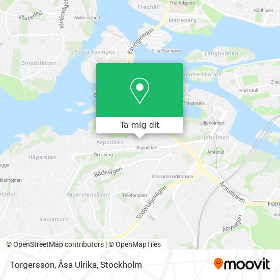 Torgersson, Åsa Ulrika karta