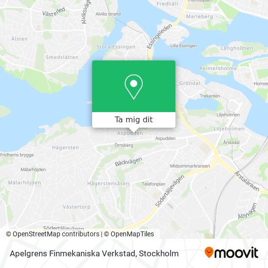 Apelgrens Finmekaniska Verkstad karta