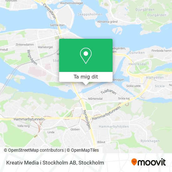 Kreativ Media i Stockholm AB karta