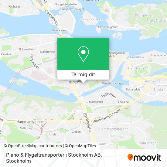 Piano & Flygeltransporter i Stockholm AB karta