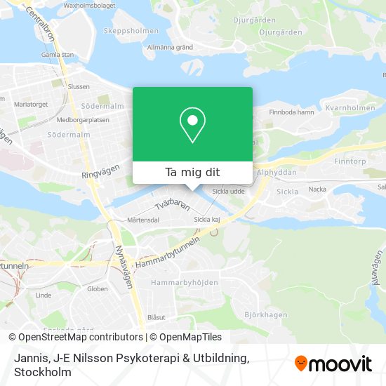 Jannis, J-E Nilsson Psykoterapi & Utbildning karta