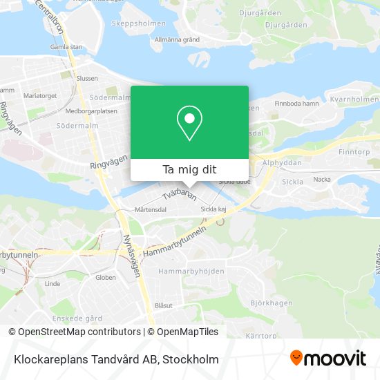 Klockareplans Tandvård AB karta