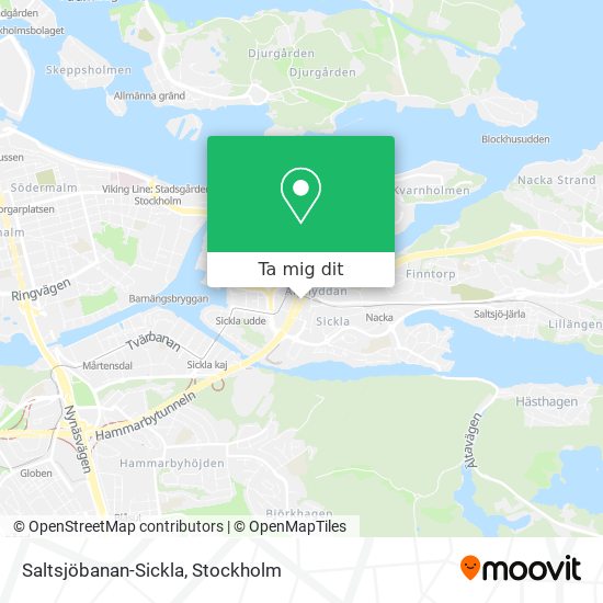 Saltsjöbanan-Sickla karta