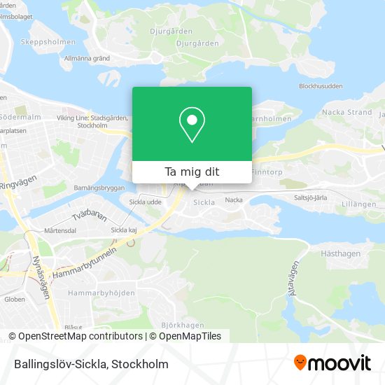 Ballingslöv-Sickla karta