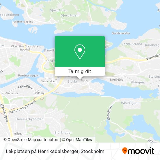 Lekplatsen på Henriksdalsberget karta