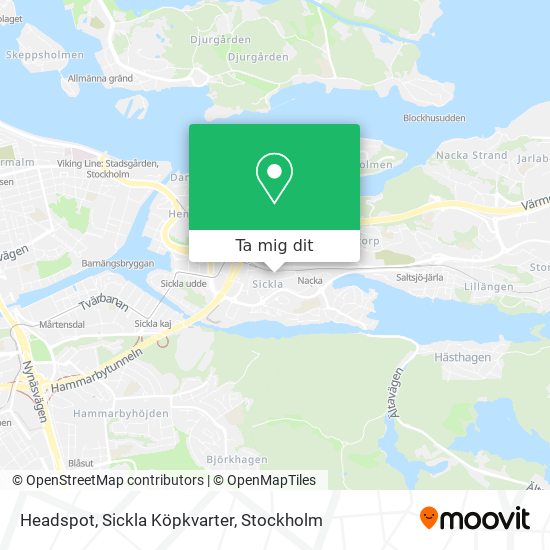 Headspot, Sickla Köpkvarter karta
