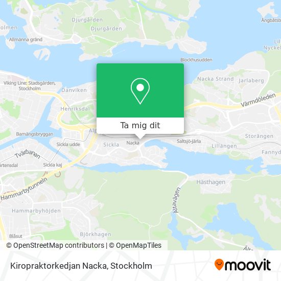 Kiropraktorkedjan Nacka karta