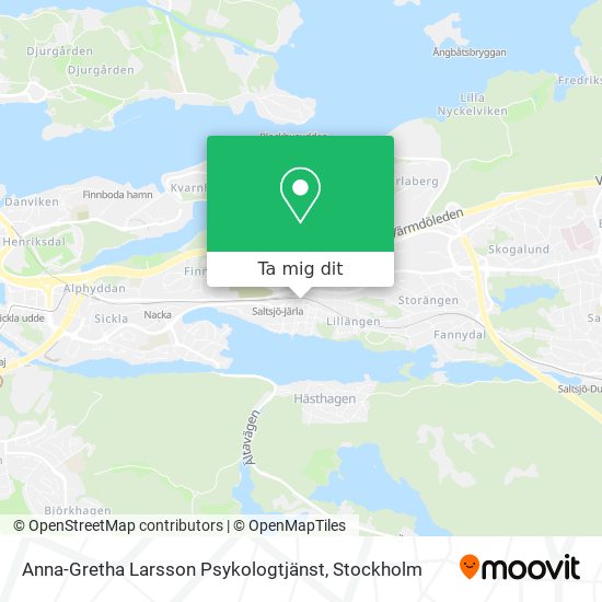 Anna-Gretha Larsson Psykologtjänst karta