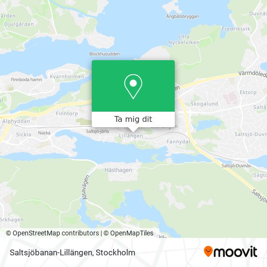 Saltsjöbanan-Lillängen karta
