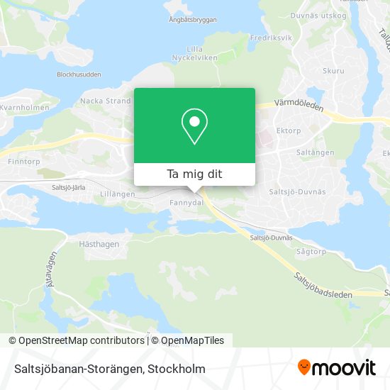 Saltsjöbanan-Storängen karta