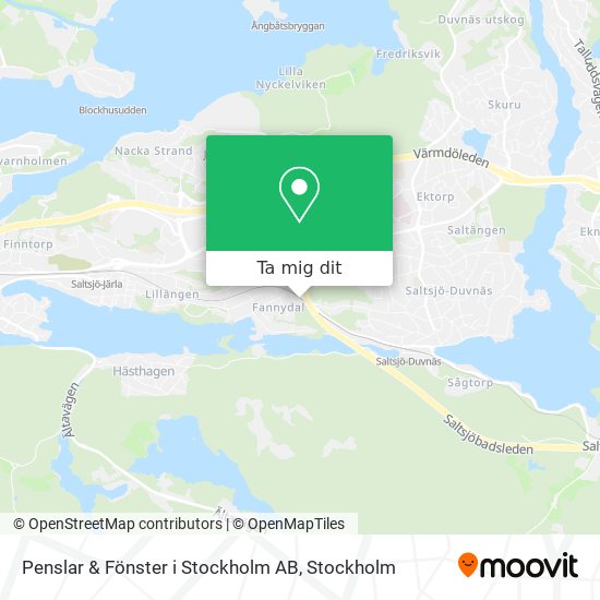 Penslar & Fönster i Stockholm AB karta