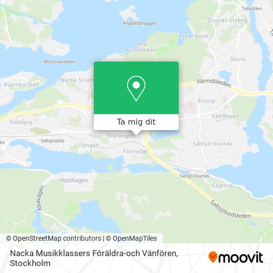 Nacka Musikklassers Föräldra-och Vänfören karta