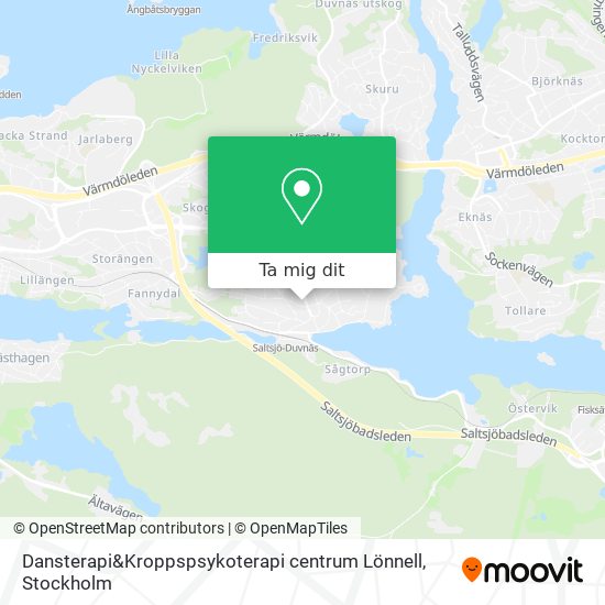 Dansterapi&Kroppspsykoterapi centrum Lönnell karta
