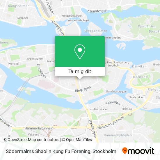 Södermalms Shaolin Kung Fu Förening karta