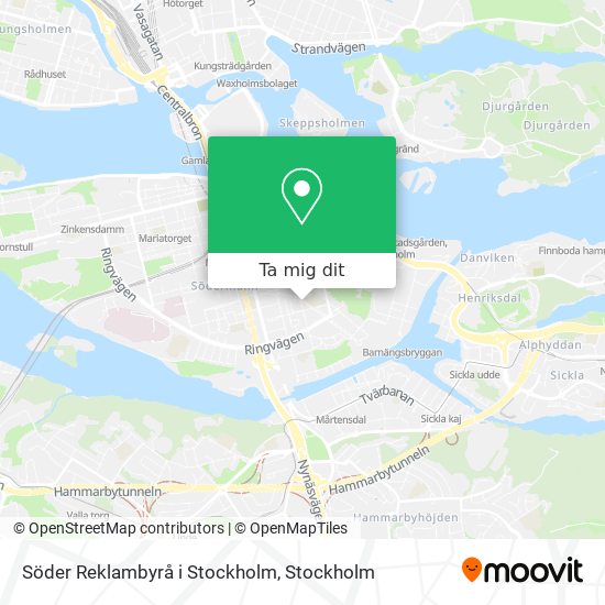 Söder Reklambyrå i Stockholm karta