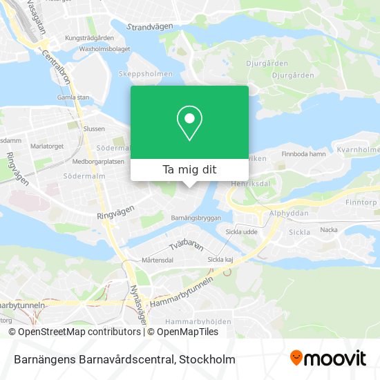 Barnängens Barnavårdscentral karta