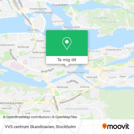 VVS centrum Skandinavien karta