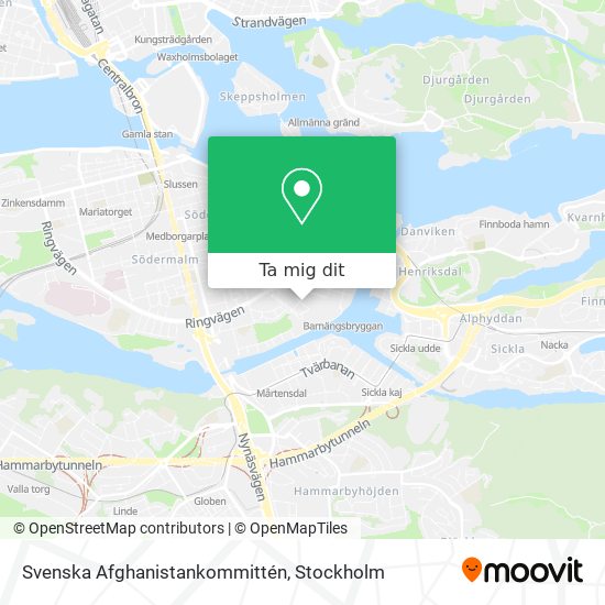 Svenska Afghanistankommittén karta