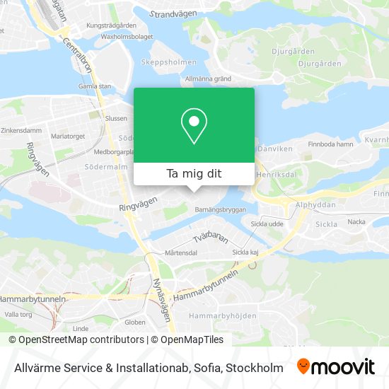 Allvärme Service & Installationab, Sofia karta