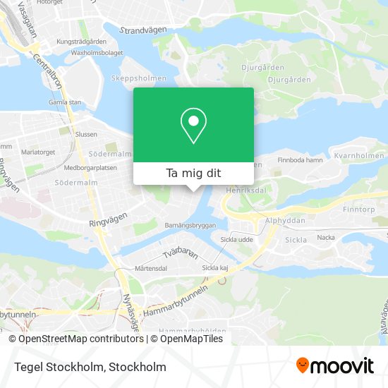 Tegel Stockholm karta