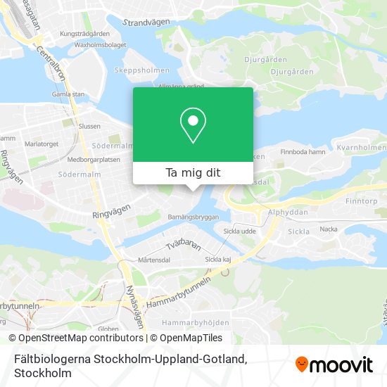 Fältbiologerna Stockholm-Uppland-Gotland karta