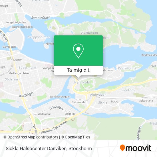 Sickla Hälsocenter Danviken karta