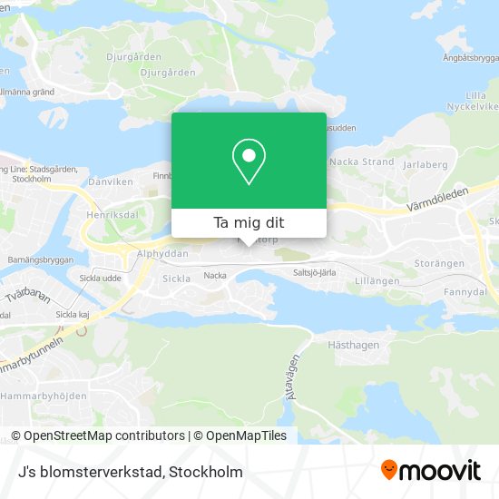 J's blomsterverkstad karta