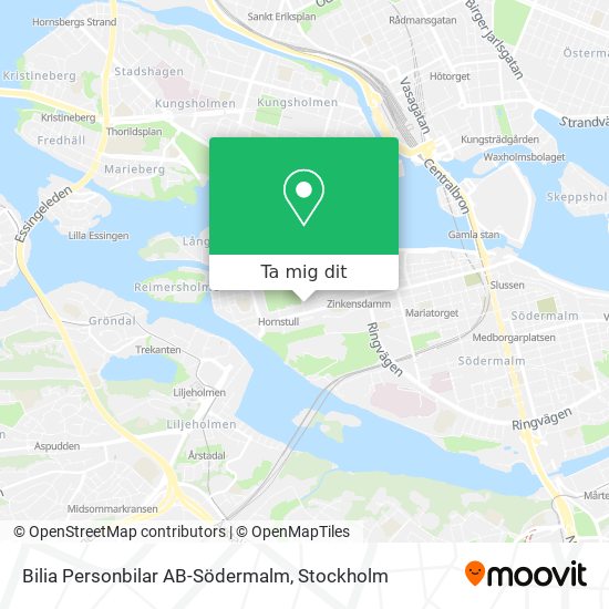 Bilia Personbilar AB-Södermalm karta