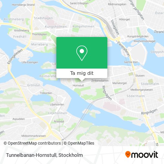 Tunnelbanan-Hornstull karta