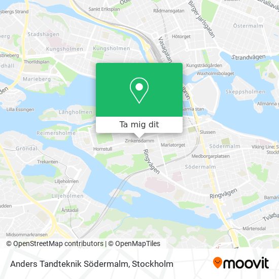 Anders Tandteknik Södermalm karta