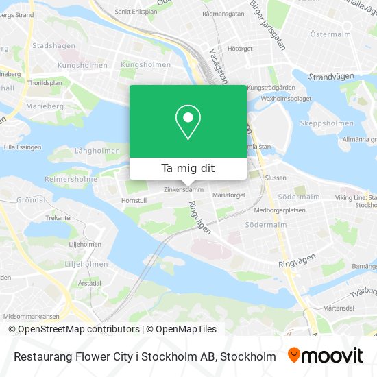 Restaurang Flower City i Stockholm AB karta