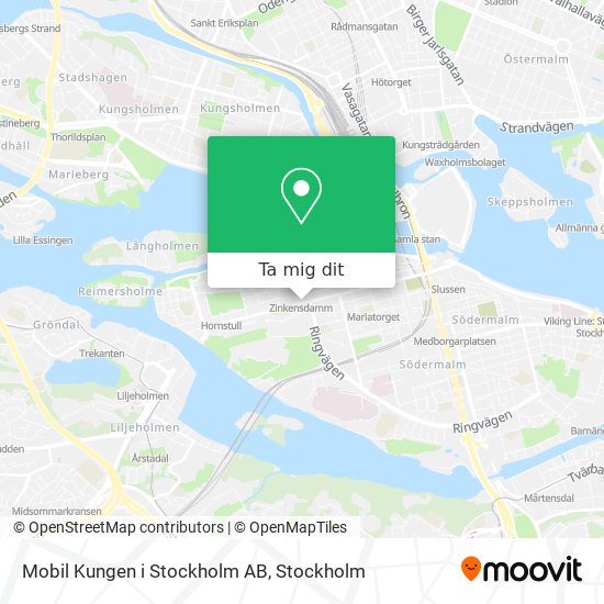 Mobil Kungen i Stockholm AB karta