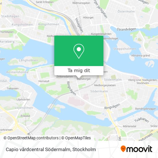 Capio vårdcentral Södermalm karta