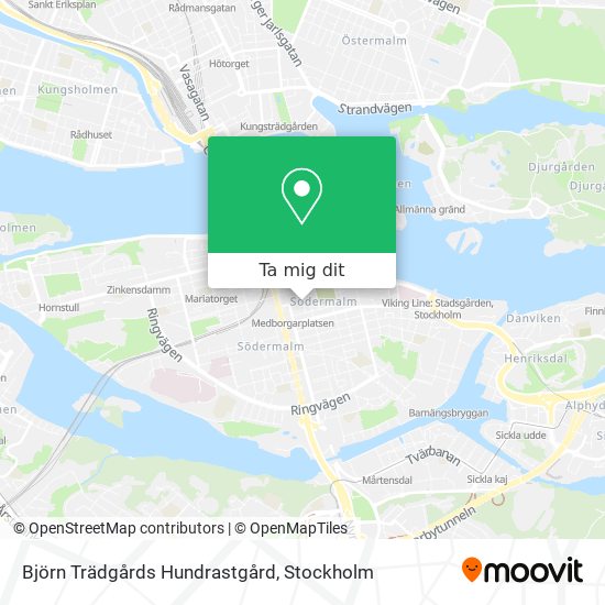 Björn Trädgårds Hundrastgård karta