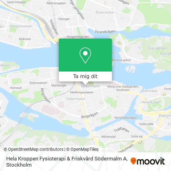 Hela Kroppen Fysioterapi & Friskvård Södermalm A karta