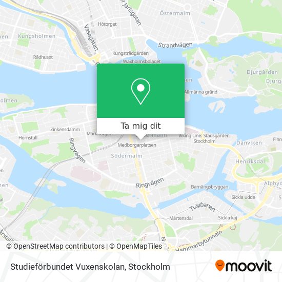 Studieförbundet Vuxenskolan karta